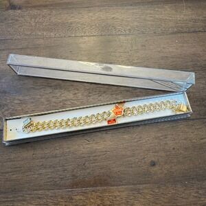 Jacoby Bender JB Charm Bracelet Women Gold 1/20 12K GF Double Link Vintage NOS